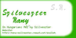 szilveszter many business card